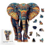 3D Дрвена Сложувалка — Слон форми