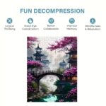 Сложувалка 1000 парчиња – Куќички со виолетови цвеќиња