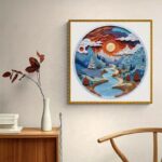 Дрвена Сложувалка Зајдисонце декорација