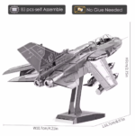 Метална 3Д Сложувалка Воен Авион димензии