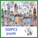 Сложувалка 500 парчиња – Град во пастелни бои