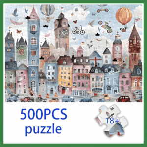 Сложувалка 500 парчиња – Град во пастелни бои