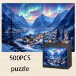 Сложувалка 500 парчиња – Зимско село под поларна светлина