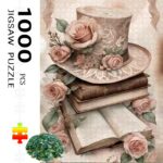 Сложувалка- Ретро шешир и книги