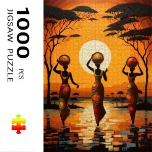 Сложувалка- Зајдисонце во Африка Puzzle- Sunset in Africa